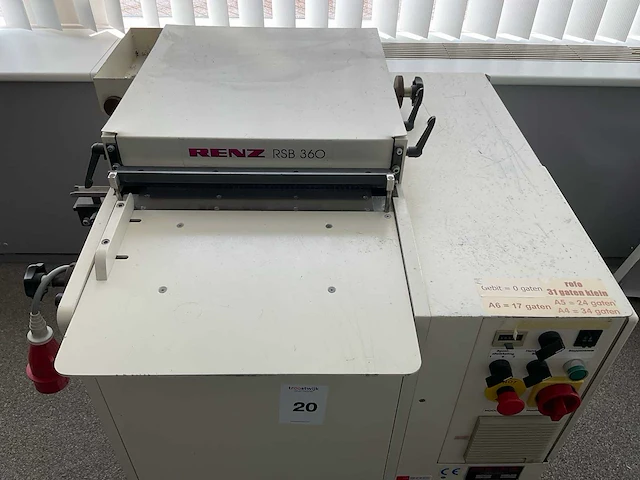 Renz rsb 360 spiraal bindmachine - afbeelding 9 van  12