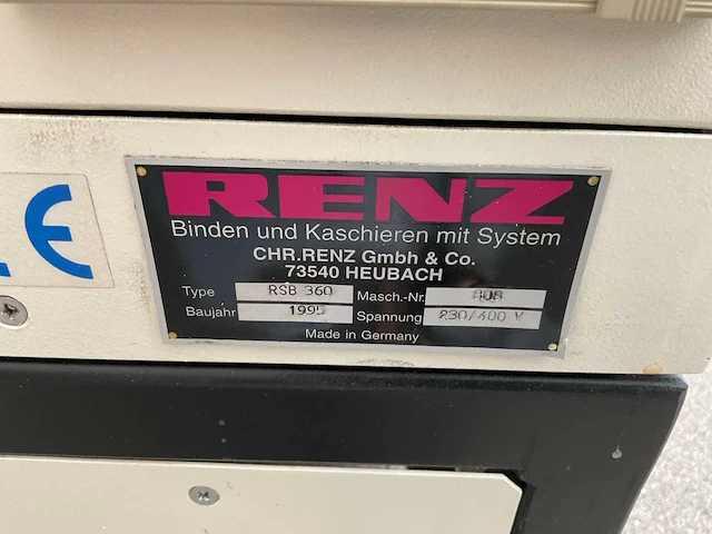 Renz rsb 360 spiraal bindmachine - afbeelding 11 van  12
