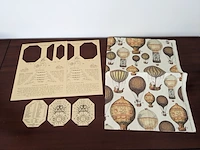 Reproductie / print "luchtballonnen" en sundial - afbeelding 1 van  8