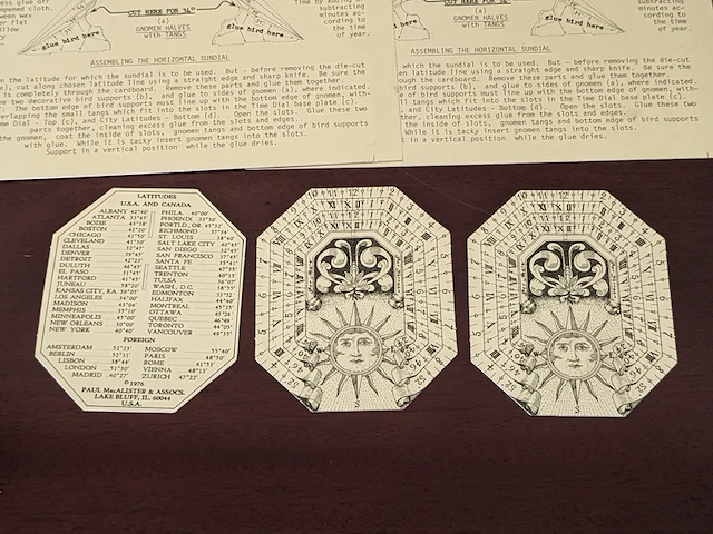 Reproductie / print "luchtballonnen" en sundial - afbeelding 3 van  8