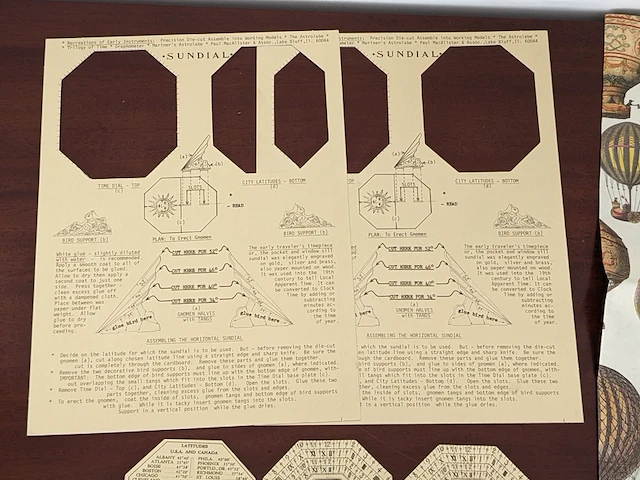 Reproductie / print "luchtballonnen" en sundial - afbeelding 4 van  8