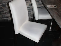 Restaurant meubilair bestaande uit 23 horeca tafels met afmeting 70 x 70 x 75 cm en metalen voet en 46 hore... - afbeelding 4 van  4