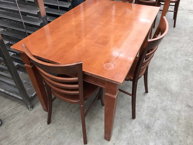 Restaurant stoelen & tafel - afbeelding 6 van  6