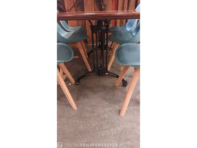 Restaurant tafel met 6x kuipstoel - afbeelding 3 van  4