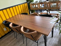 Restaurant tafel met stoelen (6x) - afbeelding 1 van  4