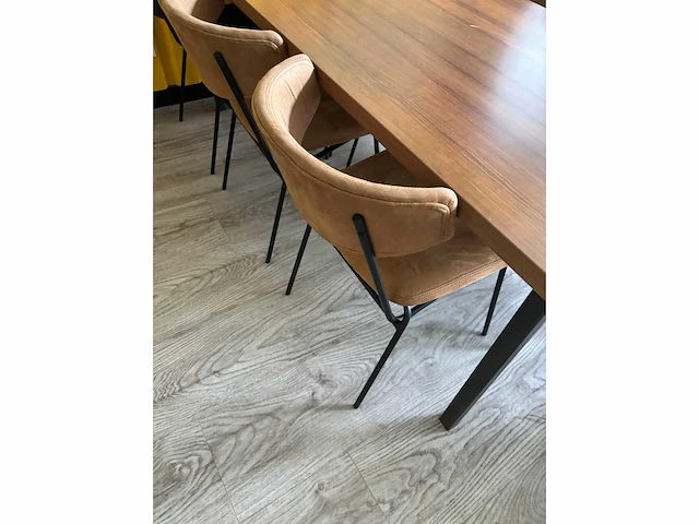 Restaurant tafel met stoelen (6x) - afbeelding 2 van  4