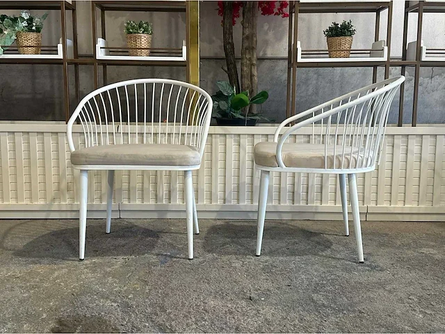 Restaurantstoel gepoedercoat (2x) - afbeelding 1 van  6