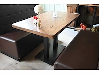 Restauranttafel met 2 treinbanken - afbeelding 5 van  6