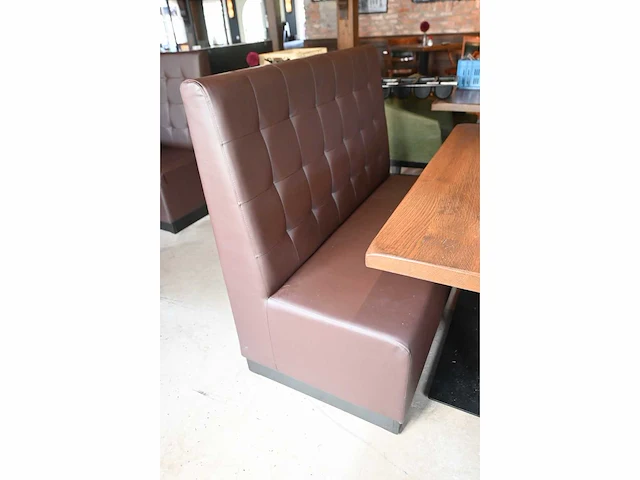 Restauranttafel met 2 treinbanken - afbeelding 3 van  6