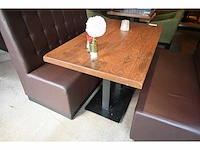 Restauranttafel met 2 treinbanken - afbeelding 5 van  6