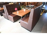 Restauranttafel met 2 treinbanken