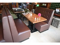 Restauranttafel met 2 treinbanken - afbeelding 2 van  7