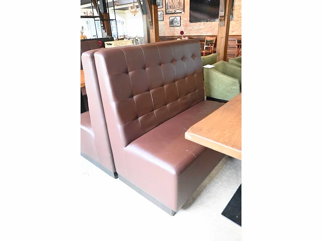 Restauranttafel met 2 treinbanken - afbeelding 4 van  7