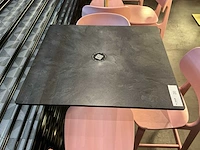 Restauranttafel met 3 krukken - afbeelding 2 van  5