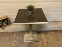 Restauranttafel met rvs onderstel (2x) - afbeelding 2 van  4