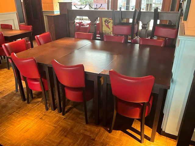 Restauranttafel met stoelen (6x) - afbeelding 1 van  7