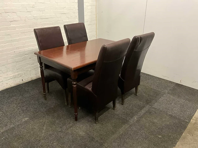 Restauranttafels + stoelen set (5x) - afbeelding 1 van  8