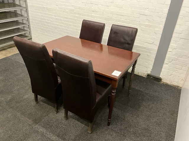 Restauranttafels + stoelen set (5x) - afbeelding 2 van  8