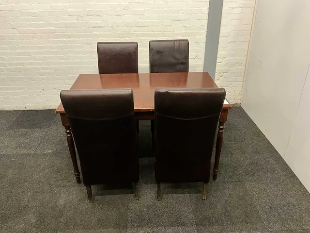 Restauranttafels + stoelen set (5x) - afbeelding 3 van  8