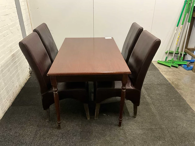 Restauranttafels + stoelen set (5x) - afbeelding 4 van  8
