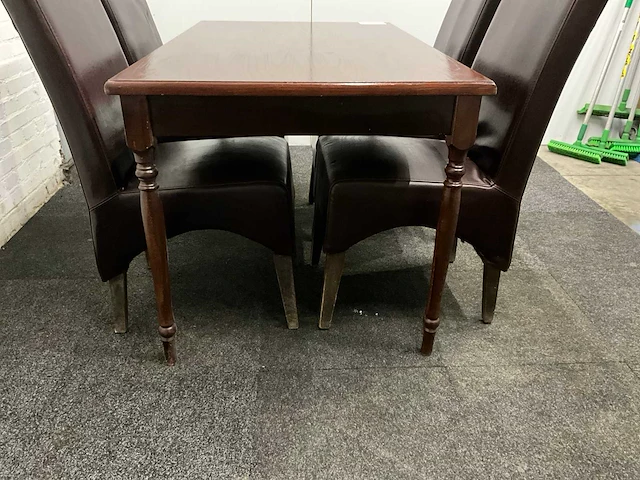 Restauranttafels + stoelen set (5x) - afbeelding 7 van  8