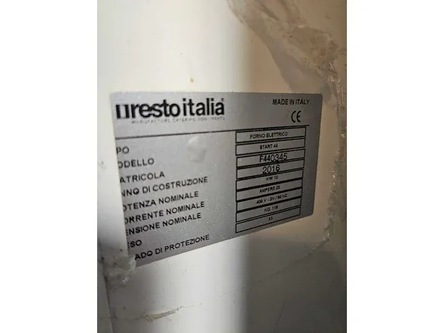 Resto italia start 44 | rvs pizza oven - afbeelding 8 van  8