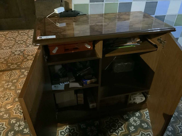 Retro dressoir met wandkast - afbeelding 6 van  7