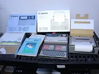Retro pc canon x-07 met kleurenprinter x-710 inclusief twee memorykaarten 8 kb en documentatie.