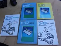 Retro pc canon x-07 met kleurenprinter x-710 inclusief twee memorykaarten 8 kb en documentatie. - afbeelding 5 van  5