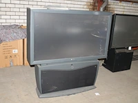 Retro televisie philips matchline model 55pp9501/12 met afstandsbediening. werking en compleet onbekend - afbeelding 1 van  3