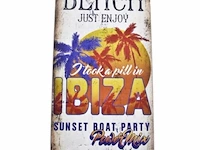 Retro wandbord ibiza 40 cm mdf - afbeelding 1 van  1