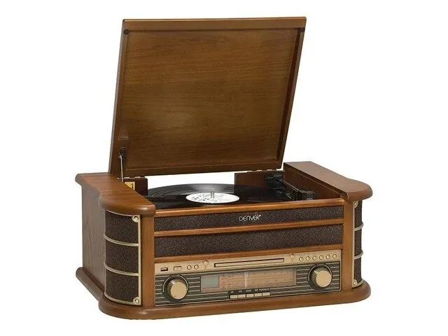 Retro wooden music center denver, mcr-50mk3, bruin - afbeelding 2 van  2