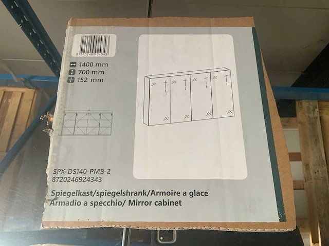 Reva spx-ds140-pmb-2 spiegelkast - afbeelding 4 van  7