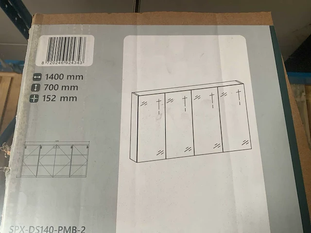 Reva spx-ds140-pmb-2 spiegelkast - afbeelding 5 van  7