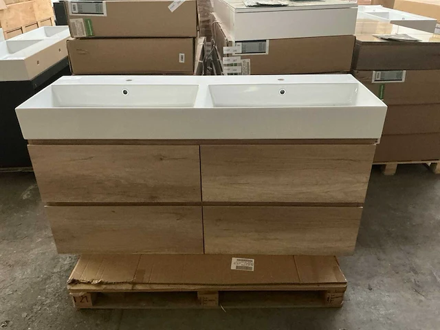 Revital light oak badmeubel 140cm - afbeelding 1 van  8