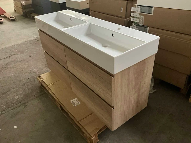 Revital light oak badmeubel 140cm - afbeelding 2 van  8
