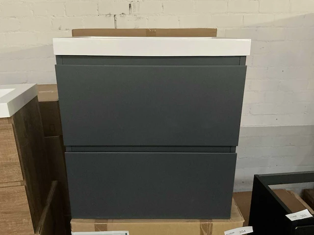 Revital matt antracite badmeubel 60 cm - afbeelding 1 van  7