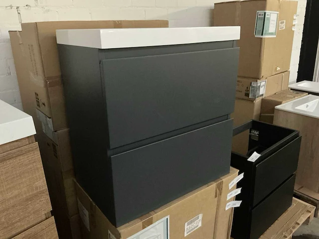 Revital matt antracite badmeubel 60 cm - afbeelding 4 van  7