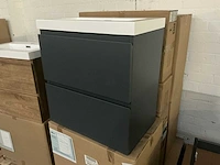 Revital matt antracite badmeubel 60 cm - afbeelding 2 van  7