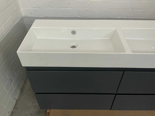 Revital painted matt antracite badmeubel 140cm - afbeelding 4 van  6