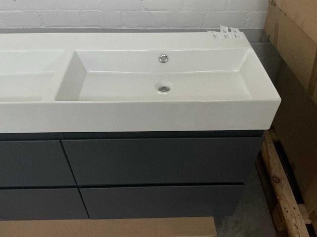 Revital painted matt antracite badmeubel 140cm - afbeelding 5 van  6