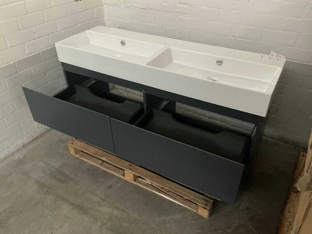 Revital painted matt antracite badmeubel 140cm - afbeelding 6 van  6