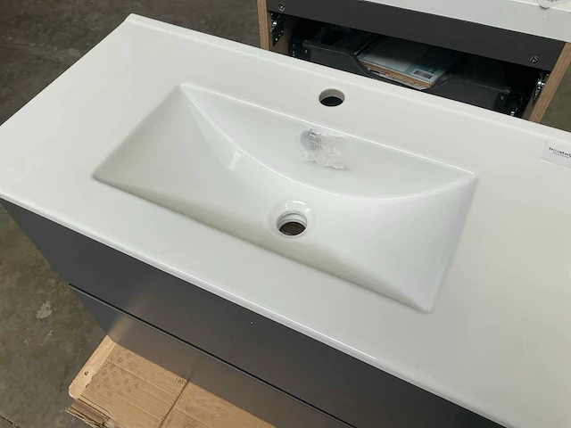 Revital painted matt antracite badmeubel 80cm - afbeelding 6 van  7