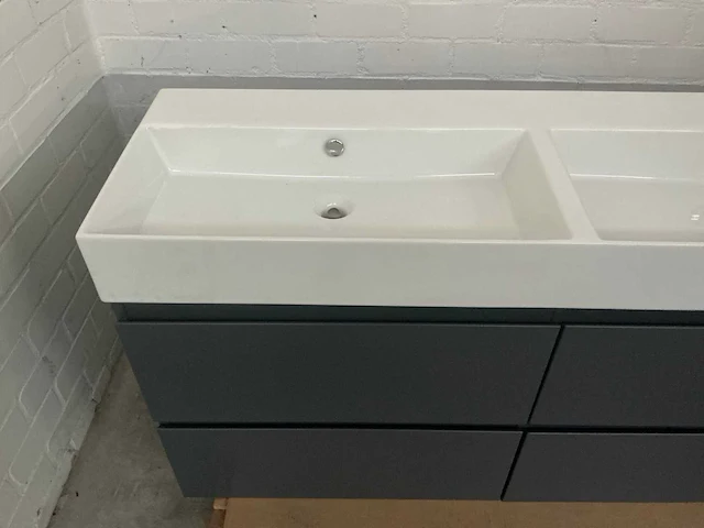 Revital painted matt antracite badmeubelset 140cm - afbeelding 5 van  10