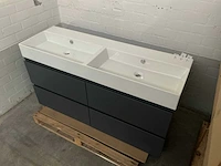 Revital painted matt antracite badmeubelset 140cm - afbeelding 4 van  10