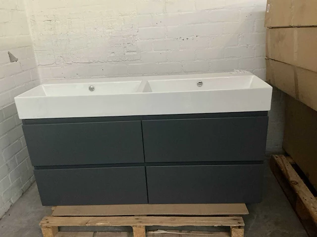 Revital painted matt antracite badmeubelset 140cm - afbeelding 3 van  10