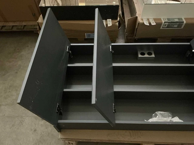 Revital painted matt antracite badmeubelset 140cm - afbeelding 10 van  10