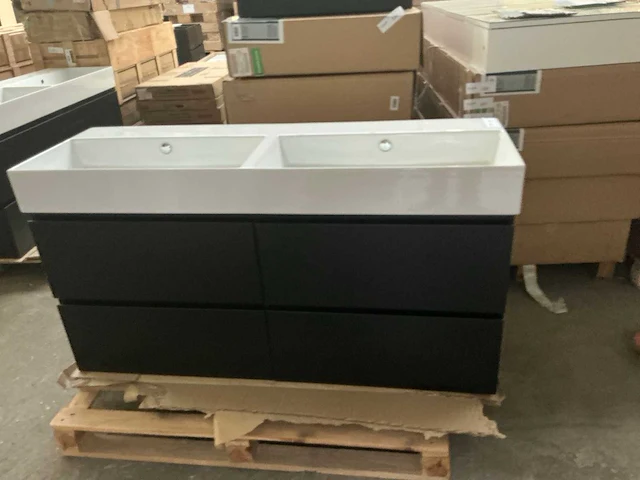 Revital painted matt antracite badmeubelset 140cm - afbeelding 1 van  10