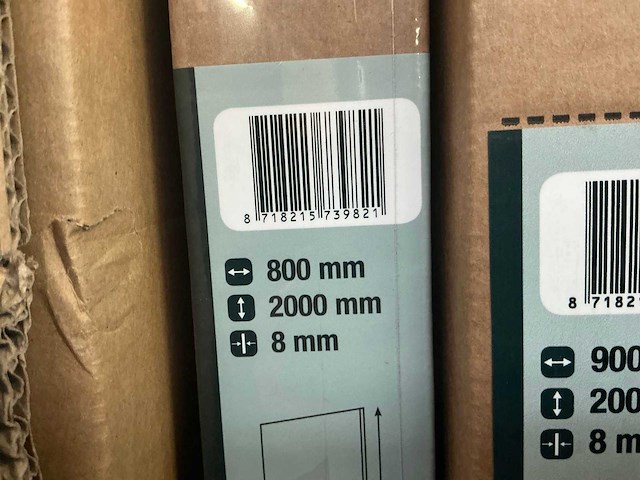 Revital qp-g80-mb douche nisdeur 80cm - afbeelding 2 van  3