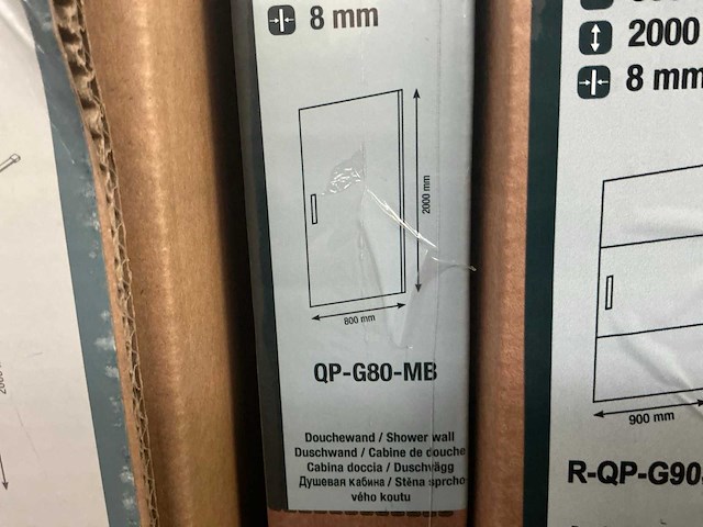Revital qp-g80-mb douche nisdeur 80cm - afbeelding 3 van  3